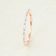 Marquise & Round Shaped Moissanite Alternative Stone Wedding Band Mapple Gems